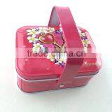 Beautiful Rectangle Tin Box for Chocolate With Handle thumbnail-1