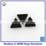 China Supplier Black Onyx Triangle Normal Cut Gemstone for Jewelry thumbnail-5