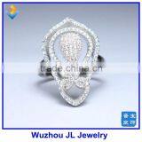 Crown Hollow Shape With AAA Cubic Zirconia Stone 925 Silver Party Rings thumbnail-1