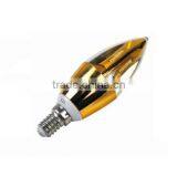Top Grade High Power 220V Led Golden Bulb Light 3w Candle Light Led