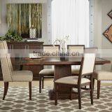 French Style Solid Oak Wood Design Dining Armless Chair thumbnail-4