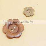 Sedex Audited Factory 2 Pillar Sunflower Shape Wooden Button thumbnail-2