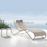Polyethylene Outdoor Furniture Waterproof Wicker Rattan Sun Lounger(DH-9741)