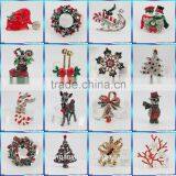 Wholesale Sapphire & Light Sapphire Crystal Rhinestone Snowflake Christmas Brooch Pins & Christmas Gift B0478 thumbnail-4