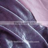 Solid Dyed Colour Purple Grape Plain Silk Velvet Fabric thumbnail-2