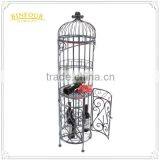 Antique Metal Wine Bottle Holder Wrought Iron Wine Holder Wine Display Rack thumbnail-1