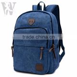 Custom Durable Blue Blank Canvas Bag Factory Custom Canvas Backpack