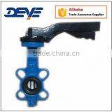 Orange Color Double Shaft Lug Butterfly Valve With Heavy Lever thumbnail-3