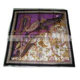 Customized Silk Foulard Scarf Purple/White thumbnail-1