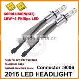 Hondas Crees Chips 6000lumen Whole Aluminum Body Slim Halogen Bulbs 9006 Replacement Headlight Bulbs thumbnail-3