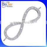 Custom 925 Sterling Silver Created Diamond Infinity Symbol Charm Pendant Necklace Pendant Quality Choice thumbnail-1