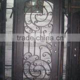 Arched Top Decorative Wrought Iron Single Door thumbnail-1