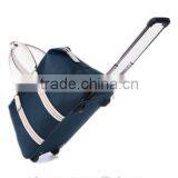 Hot Sale Promotional Large Capacity Polyester and Leather Rolling Duffel Travel Bags thumbnail-2