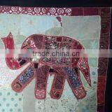 Square Ethinic Wall Hangings Elephant Tapestry thumbnail-4