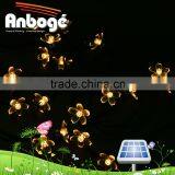 80 Led Solar Powered String Lights Warm White Blossom Flower For Party