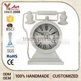 Elegant Top Quality Simple Style Custom Printing Logo Desktop Digital Wrought Iron Standing Clock