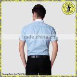 Purple Non-Iron Stripe Contrast-collar Short Sleeves Shirts For Men thumbnail-4