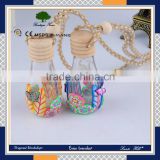5ml/10ml factory supplied cheap price decorative glass hanging car perfume bottle