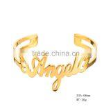 Custom Stainless Steel Letter Bangle Angel Bangle thumbnail-2