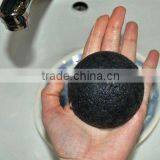 Konjac Sponge Puff With Added Bamboo Charcoal | Konjac-Facial-Sponges thumbnail-1