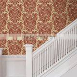 2014 classic damask flower design wallpaper for home decoration wallpaper