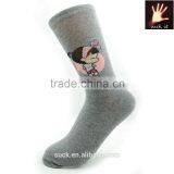 Women's Ankle High Silver Cartoon Print Cotton Socks Size 5-7 4G-G7