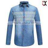 2015 mens casual denim long sleeve shirt mens casual shirts pattern men casual shirts pictures wholesale men's apparel JXQ1256