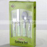 24PCS Cultery Set Plastic Handle