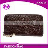 Rose Pattern Brown Designer Lady Wallet Fashion Leather Wallet Women thumbnail-5