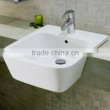 Bathroom Ceramic Semi Recessed Basins
