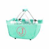 Wholesale Boutique Easter Basket Monogrammable Mini Canvas Market Tote thumbnail-2