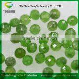 Round Facet Shape Natural Green Chrome Diopside Beads thumbnail-2