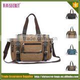 China Cheap Luggagetravel Gym Mens Manufacturers Wholesale Canvas Leather Duffle Bag thumbnail-1