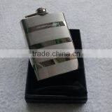 Stainless Steel Hip Flask Mirror Light + Drawing Senior Flagon 8 Ounces,wine Pot thumbnail-1