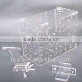 Acrylic Barrel Box With Cover and 2 Suckers for Female Fish