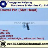 Dowel Pin with Slot Head (for Furniture); M4, M6