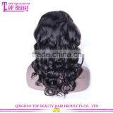 180% Density Water Wave Wigs With Big Fringe 7A Brazilian Human Hair Lace Front Wigs With Bangs thumbnail-3