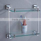 Hotel Bathroom Accessories-OL-2112 Double Glass Shelf