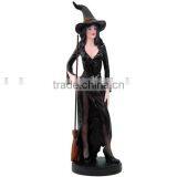 Personalized Handmade Painted Decorative Resin Halloween Witch Statue Figurine thumbnail-1