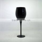Solid Black Glass Wine Cup 17oz Party Cup for Home Wedding thumbnail-1