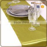 Washable Durable Wrinkle-proof Popular Soft Quilt Satin Table Runner for Wedding Decoration thumbnail-5