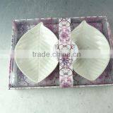 Maple Leaf Porcelain Dinnerware Serving Dishes / Olive Appetizer Serving Bowls thumbnail-1