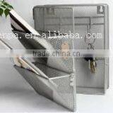 Multifunctional Metal Mesh 2 Tier Openable Home And Office Sundry Storage Magazion Organizer thumbnail-1