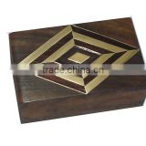 Wood carving rectangle gift decorative box, wooden storage box