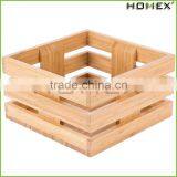Bamboo Food Square Crate Riser Storage Bin Homex BSCI/Factory thumbnail-6