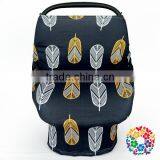 Wholesale Black Vintage Feather Print Fabric Car Seat Covers Colorful thumbnail-1
