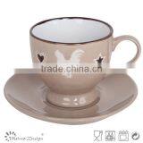 Wholesale Ceramic Chicken Tea Cup and Saucer thumbnail-5