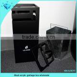 China Sell Black Acrylic Garbage Box Wholesale thumbnail-1