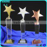 KM-ZP65 Elegant Clear Crystal Glass Colored Star Blank Award Trophies thumbnail-1