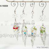 Acrylic Snowman Head Icicle Xmas Hanging Decorations thumbnail-5